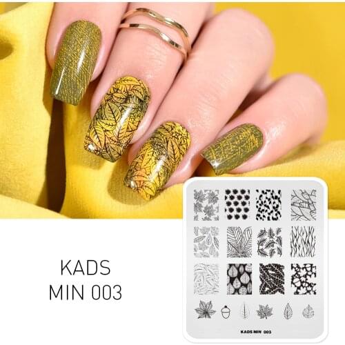 KADS Flower plant nail stamping plates design nail stamp plate Image Plate DIY Stamp Template Nail Stencil Tool Kits
