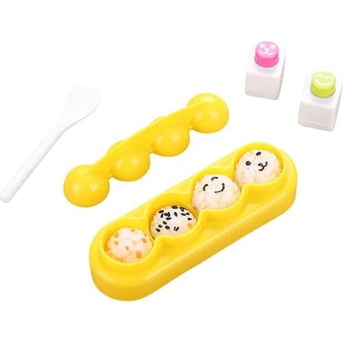 Small Ball Shape Japan Nigiri Sushi Mold Rice Ball DIY Handicraft Rice Roll Bento Mold Bento Accessories with Spoon