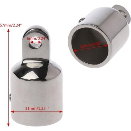 Stainless Steel Bimini Top Eye End For 0.98'' Pipe Marine Boat Yacht