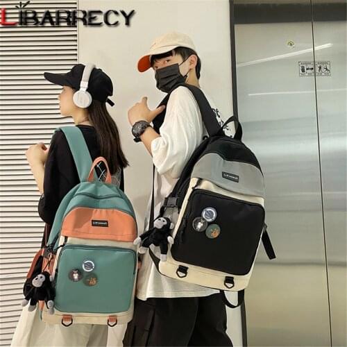 2021 Large Capacity Fashion Panelled Color Designer Backpack New High Quality Nylon Students School Bag Casual Shoulder Bags