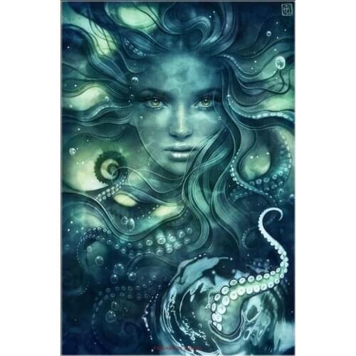 Embroidery Counted Cross Stitch Kits Needlework - Crafts 14 ct DMC DIY Arts Handmade Decor - Sea Witch