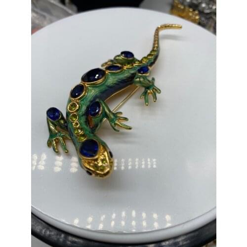European and American fashion franc color gecko series womens brooch