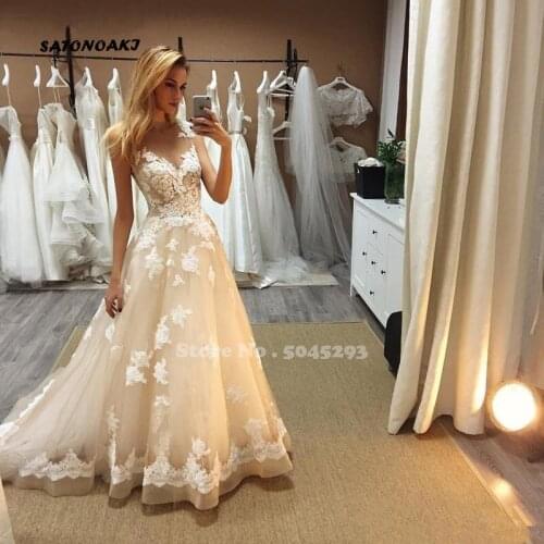 2020 New Designer Top Quality Simple A Line Wedding Dress Gorgeous Princesa Vestido De Novia Robe Mariage Undefined Online Shop