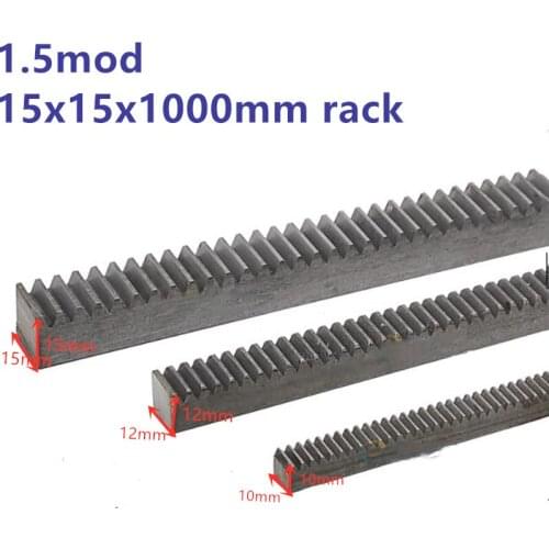 1.5mod 15*15*1000mm Gear rack Precision engraving machine rack straight teeth cnc router rack factory direct