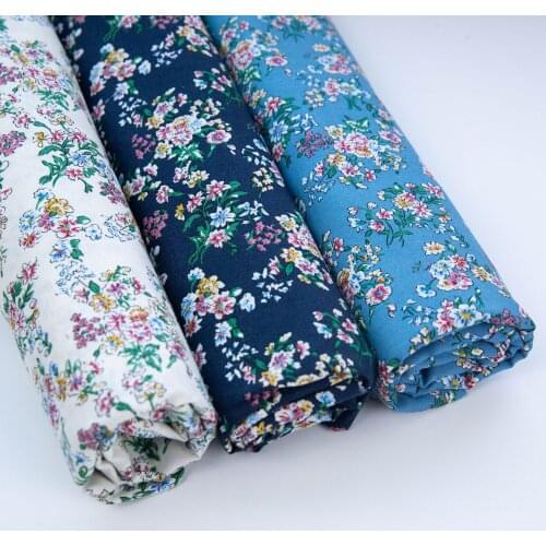 100%Cotton Poplin Printed Fabric Garden Small Floral Childrens Clothing Women Dress fabric DIY Handmade quilting patchwork