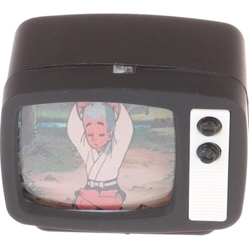 1Pc Vintage 1:12 Scale Flat Screen TV Television With Picture Doll House Furniture Accessories Toy Dollhouse Miniature