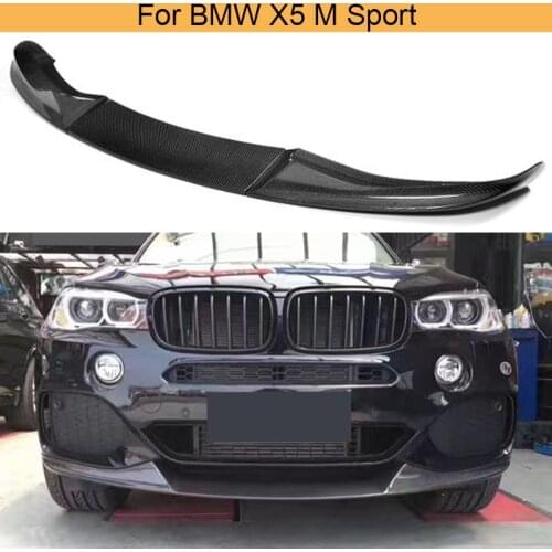 3PCS Car Front Bumper Lip Splitters for BMW X5 M Sport 2014 - 2018 Front Bumper Lip Chin Apron Protector Gloss / Matte Carbon