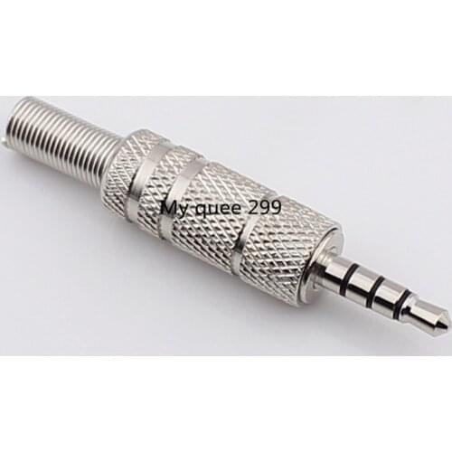 4Pins 3.5mm plug RCA Connector RCA plug 3.5 jack Stereo Headset Dual Track Headphone 10pcs/lot