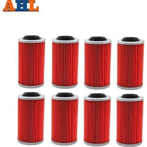 8PC AHL Motorcycle Oil Filter For Aprilia Tuono1000 RSV1000 998 ETV1000 RST1000 SL1000