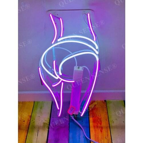 14“ Butt Back Pole Girl Live Nudes Acrylic Custom Neon Light Lamp Sign Beer Bar Handmade Home Wall Room Windows Tube Artwork L