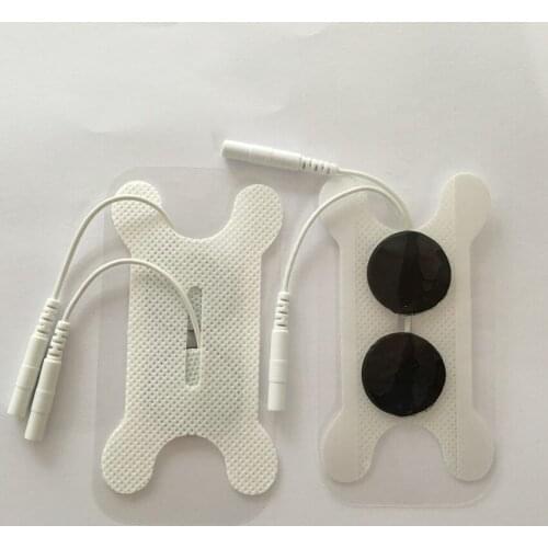 Free shipping 5000pcs white Throat EMS TENS unit acupuncture electrode pads with 2.5mm snap for swallow throat physiotherapy