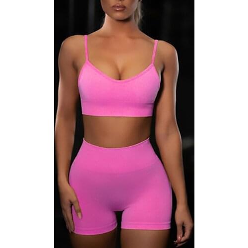 Seamless Women Yoga Set Shorts Workout Clothes Leggings Elastic Tight Training Suit For Women Gym Clothing Yoga Sport Set Sports