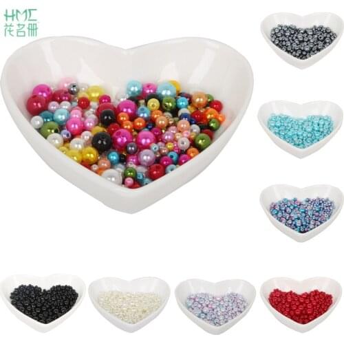 4mm-10mm 350pcs/bag Mixed Color & Size Round Beads ABS Pearl Beads For Jewelry Making Necklace Bracelet DIY Jewelry Findings