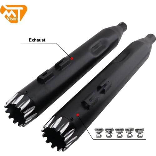 Motorcycle Exhaust Pipe Muffler Slip-On For Harley Touring Bagger Models Dresser Road King Electra Glide Street Glide 1995-2016