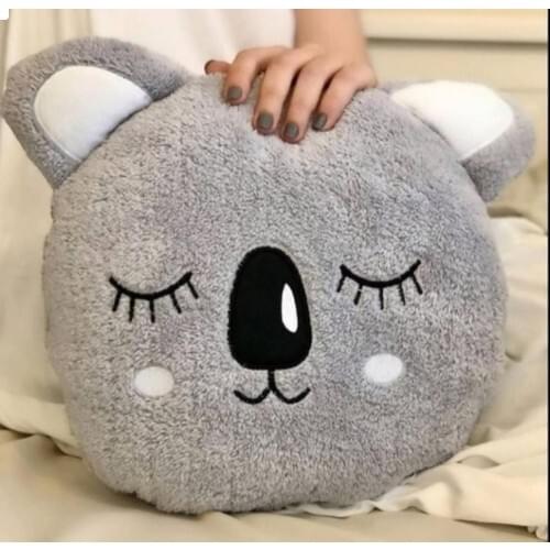 HENO BOUTIQUE Gray Kuala Plush Pillow For Children Soft Toy Pillow