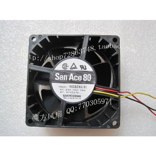 FOR Sanyo 9G0824G101 24V 0.56A 8CM 8038 IPC inverter fan