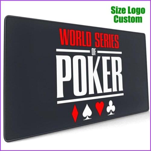 World Series Of Poker Logo White mouse pads with wrist support gel ergonomic overwatch alfombrilla escritorio big gaming razer