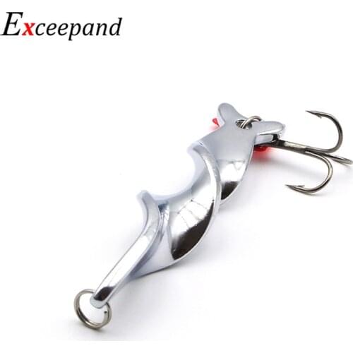 Exceepand 10/28 g Spiral Metal Spoon Lure Hard Sequin Fishing Lure Jig Bait for Bass Pike Fishing Tackle