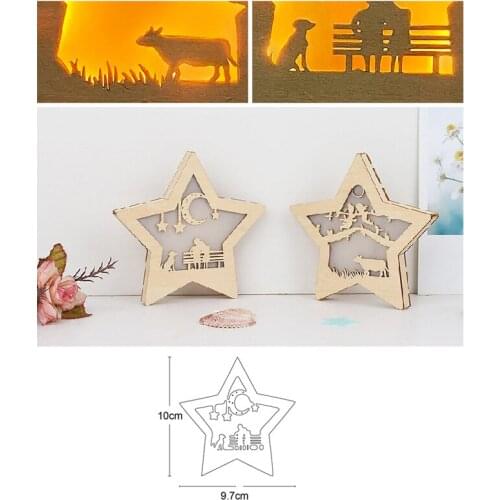 Metal cutting dies star moon frame cut die mold decoration Scrapbook paper craft knife mould blade punch stencils dies