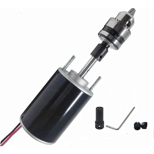 DC motor 12V 24V miniature 3420 motor + B10B12 drill chuck cutting table saw one motor