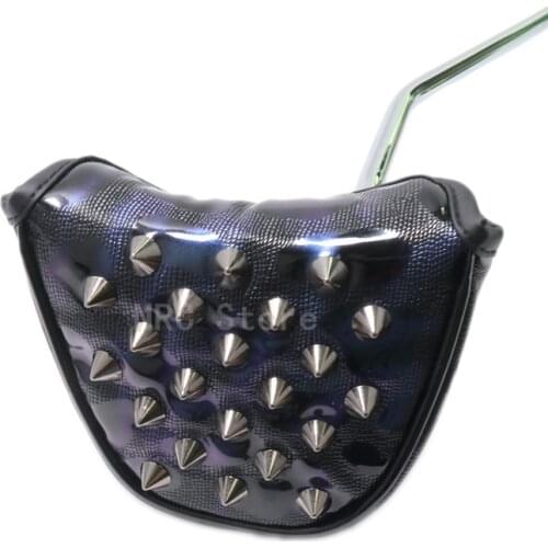 2021 New Golf Club Headcover Rivet Mallet Putter Cover Gradient Color Cool Purple and Blue Gradients