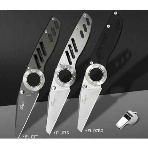 ENLAN folding knife 8Cr13mov blade silver/Gray ,G10 / Stainless handle knives outdoor camping hunting knife slicing fruit knives