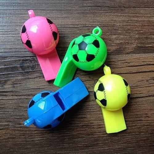 T5EC Sports Whistle Outdoor Play Crisp Loud Plastic Colorful Football Game Whistle Cheering Accessories for Competitive Game