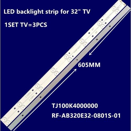 LED backlight strip 8 lamp for RF-AB320E32-0801S-01 LED32TC2300E TK97K4000000 T320XVN02.0 M320X13-E4-H (G3) LED32B16