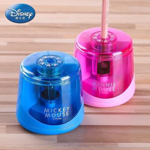 Disney Mickey Minnie Electric Pencil Sharpener Office Student Pencil Sharpener Automatic Multifunctional Pencil Sharpener Gift