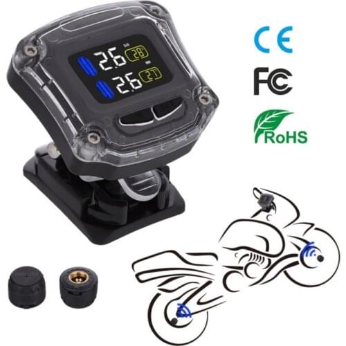 M3 Smart Car TPMS Tyre Pressure Monitoring System External Sensor Realtime Monitor Alarm System Motorcycle Digital LCD Display