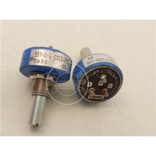 [VK] Used 357-0-1-1S22-103 10K conductive plastic potentiometer switch shaft 22mm