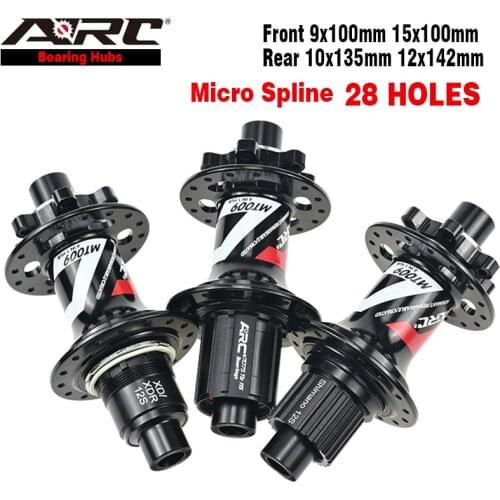 ARC 28 Holes Micro Spline Mountain Bike Hub 6 Pawls 114 Clicks Bike Bicycle Hub Aluminum Alloy MTB Hub HG Freehub Body/ Sram XDR
