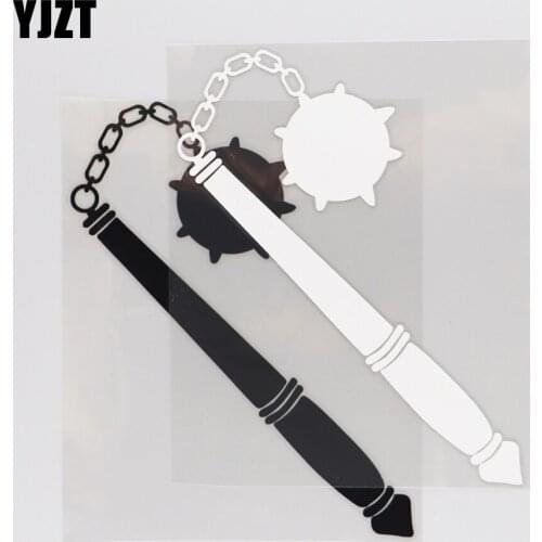 YJZT 18.1CM*14.5CM Meteor Hammer Weapon Pattern Car Sticker Vinyl Decal Decoration 1A-0506