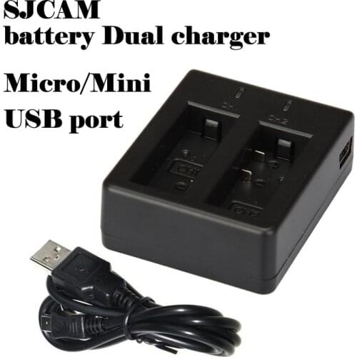 SJ4000 Mini USB battery charger for SJCAM camera SJ 4000 SJ5000+ Wifi SJ6000 SJ7000 accessory