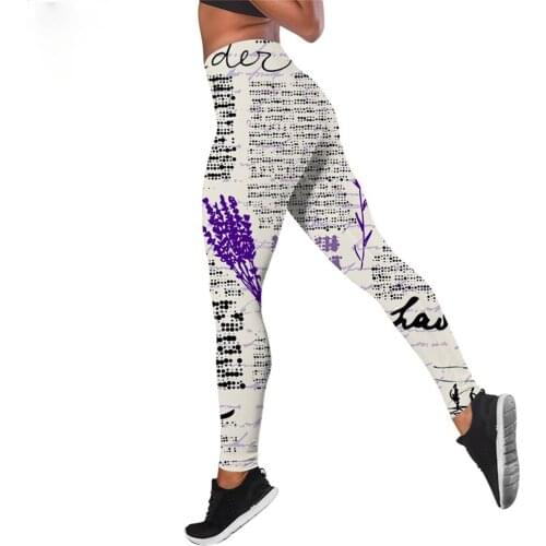 CLOOCL Women Leggings Vintage Newspaper Print High Waist Elasticity Legging 3D Casual Female for Outdoor Fitness Jogging Pants