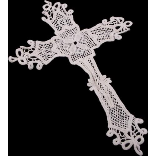 1 Piece Sew-on Embroidered Cross Patches Appliques Cotton Fabirc for Clothes Dress Hat Jeans Garment Accessories