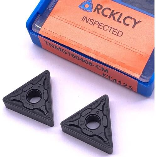 10pcs RCKLCY Carbide tool TNMG160408 CM FT4125 metal turning tool CNC machine milling tools lathe tool lathe car blade