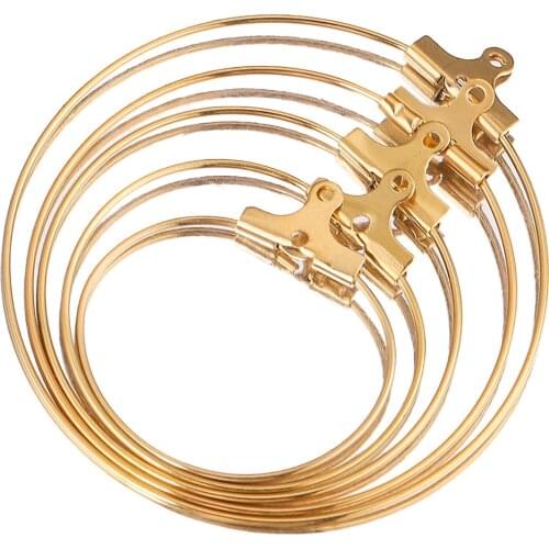 10pcs Lot Gold Stainless Steel Ear Wire Earring Hooks Connector for DIY Jewelry Making Accessories Crafts Dangle Hoop Components