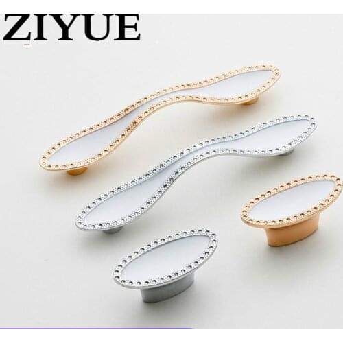2PCS/LOT Free Shipping European Cabinet Handle Drawer Wardrobe Hardware Handle Zinc Alloy Single Hole Handle
