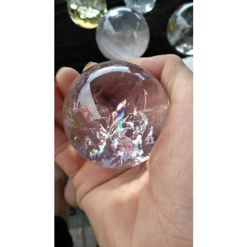 35-40mm natural rainbow glue flower white transparent crystal ball crystal decorative accessories wholesale price