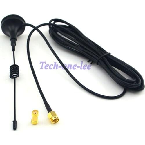 5 piece GSM Antenna 433Mhz 5dbi SMA Plug Connector Straight for Ham Radio + 5 piece SMA Female to SMA Female Adapter