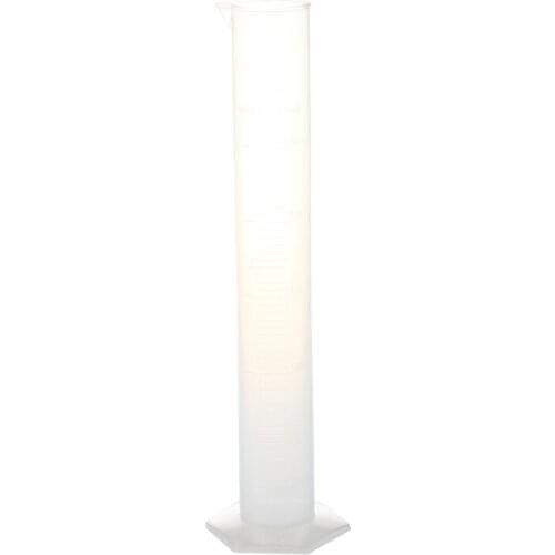AU42 -Lab Set 250mL Clear White Plastic Liquid Measurement Graduated Cylinder