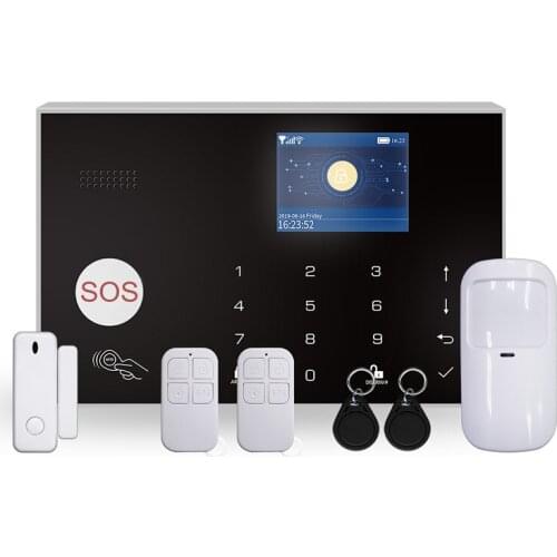 Wireless WIFI+GSM/4G Burglar Alarm System PIR Sensor Door Contact Motion Detector