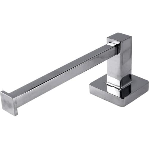 Chrome Square Bathroom Toilet Roll Holder. Wall Mounted Toilet Roll