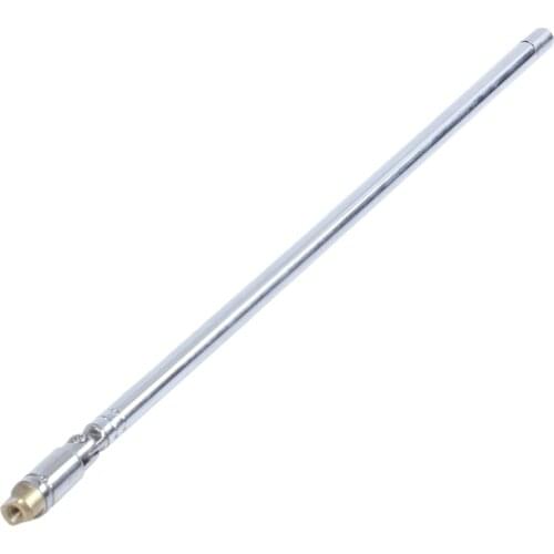 Quality 22 cm DAB radio, 100 centimeters of television 6 part telescopic antenna aerial silver