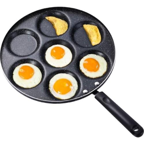 7 Holes Eggs Frying Pot Omelet Pan Non-stick Egg Pancake Steak Omelette Pans Kitchen Cooking Breakfast Maker