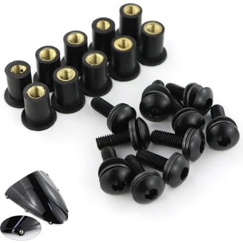 M5*16 10 Pcs Windscreen Deflectors Bolts Kit For Suzuki GSR600 GSR750 GSR1000 GSX-S750 GSX-S1000/F SFV650 Gladius SV1000/S SV650