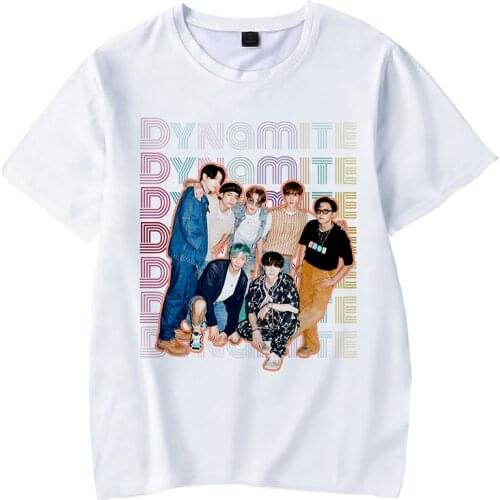 Cool Korean K POP KPop Dynamite 3D T Shirt Men/women Hip Hop K-pop 3D Tshirt Female Streetwear Kids 3D Tee Shirt Femme O-Neck