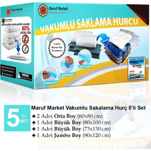 Marufmarket Vacuum Storage Bag Set 5'li Quilt And Blanket Seti-2