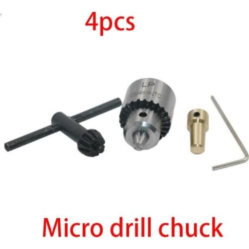 Micro Drill Chucks Motor Jaw Clamping 0.3-4mm Cone Mounted Spindle 3.17mm Shaft 50JC